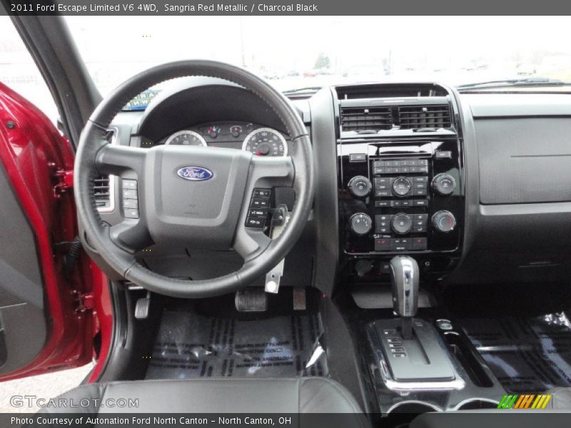 Sangria Red Metallic / Charcoal Black 2011 Ford Escape Limited V6 4WD