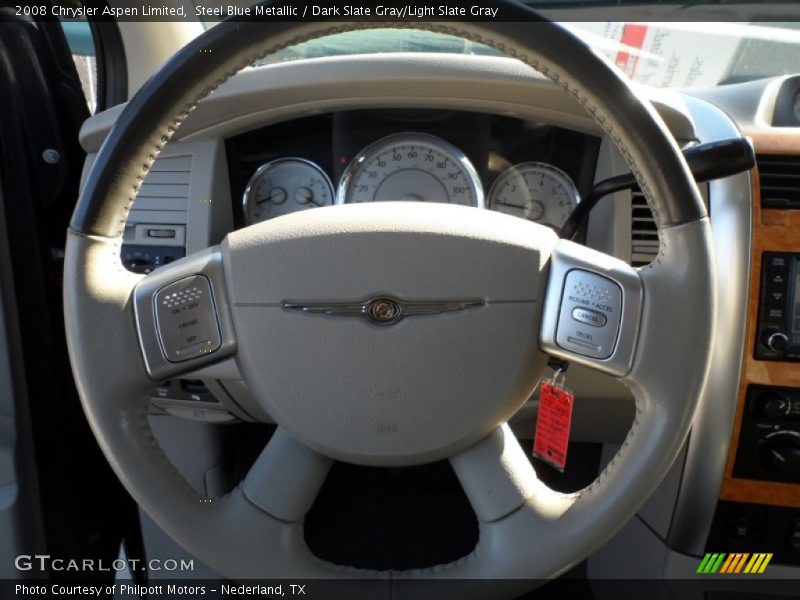 Steel Blue Metallic / Dark Slate Gray/Light Slate Gray 2008 Chrysler Aspen Limited