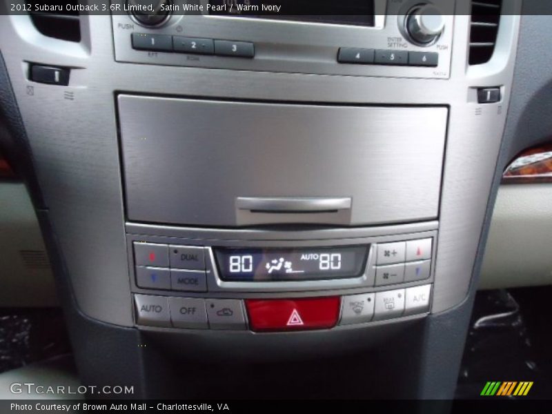 Controls of 2012 Outback 3.6R Limited