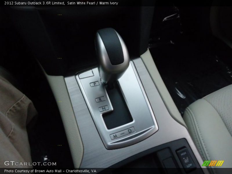  2012 Outback 3.6R Limited 5 Speed Automatic Shifter