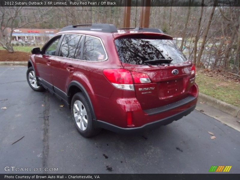 Ruby Red Pearl / Off Black 2012 Subaru Outback 3.6R Limited
