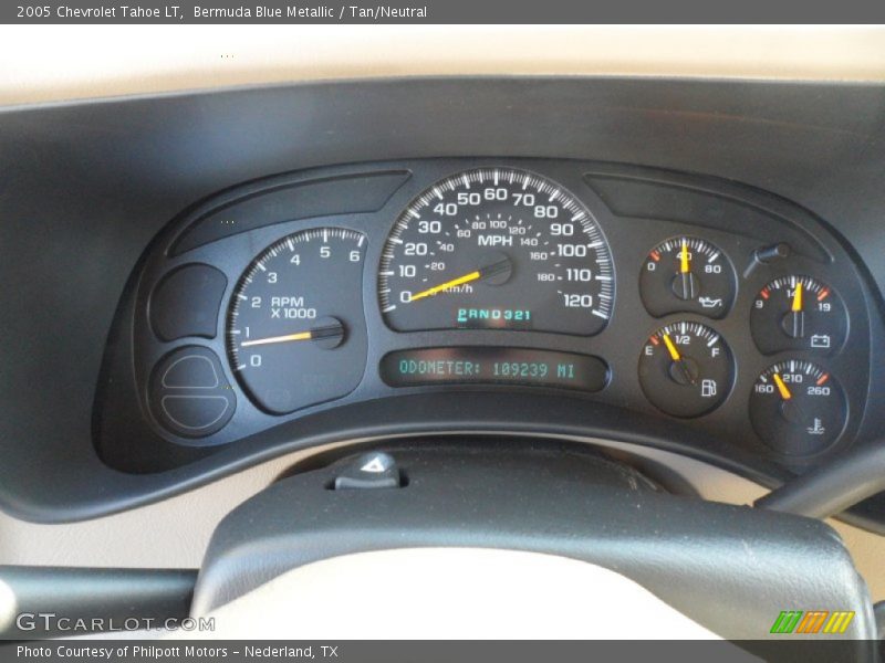 Bermuda Blue Metallic / Tan/Neutral 2005 Chevrolet Tahoe LT
