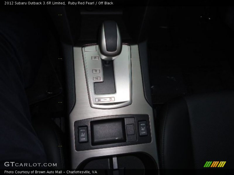  2012 Outback 3.6R Limited 5 Speed Automatic Shifter