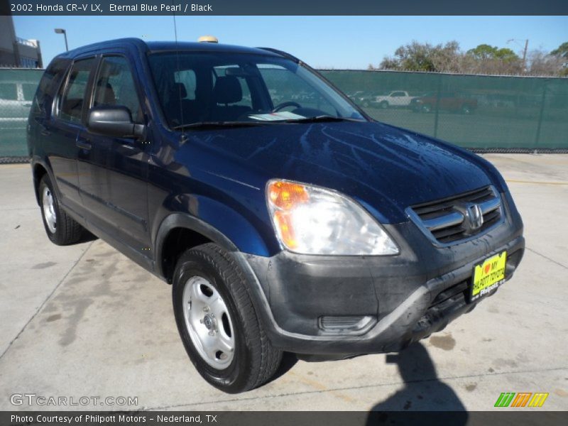 Eternal Blue Pearl / Black 2002 Honda CR-V LX