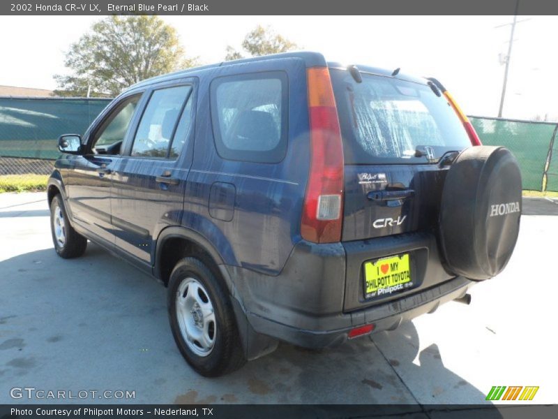 Eternal Blue Pearl / Black 2002 Honda CR-V LX