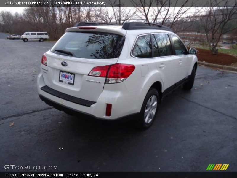 Satin White Pearl / Warm Ivory 2012 Subaru Outback 2.5i