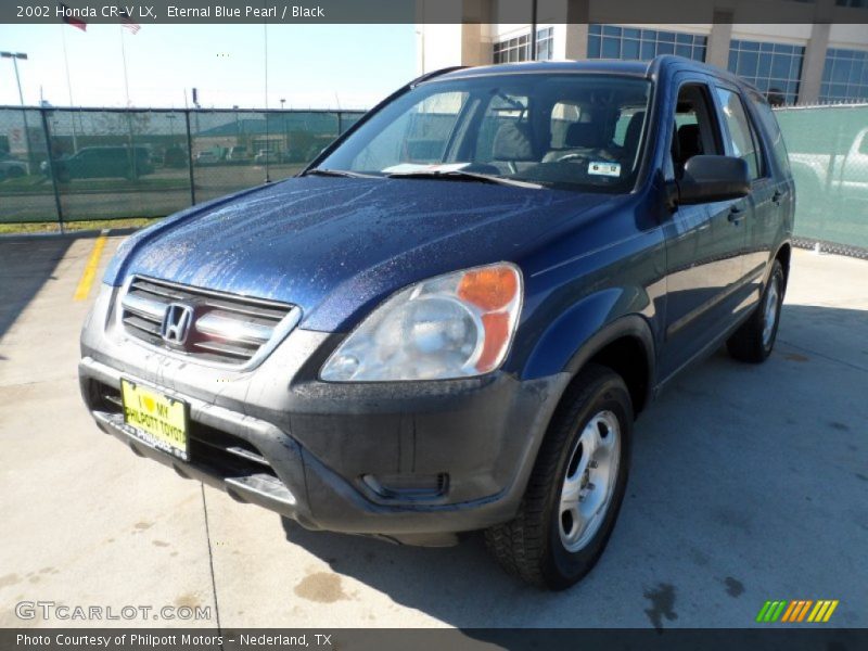 Eternal Blue Pearl / Black 2002 Honda CR-V LX