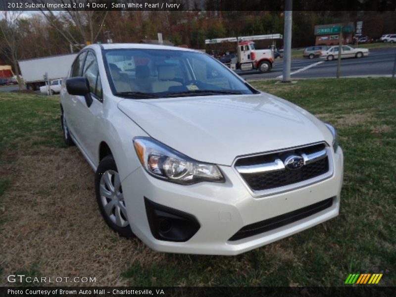 Satin White Pearl / Ivory 2012 Subaru Impreza 2.0i 4 Door