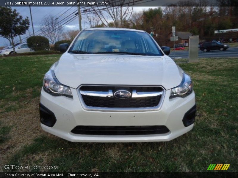 Satin White Pearl / Ivory 2012 Subaru Impreza 2.0i 4 Door