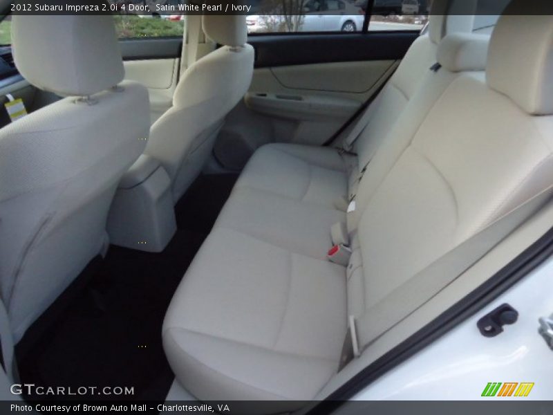 Satin White Pearl / Ivory 2012 Subaru Impreza 2.0i 4 Door