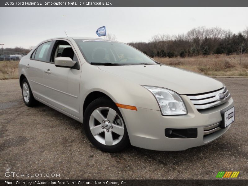 Smokestone Metallic / Charcoal Black 2009 Ford Fusion SE