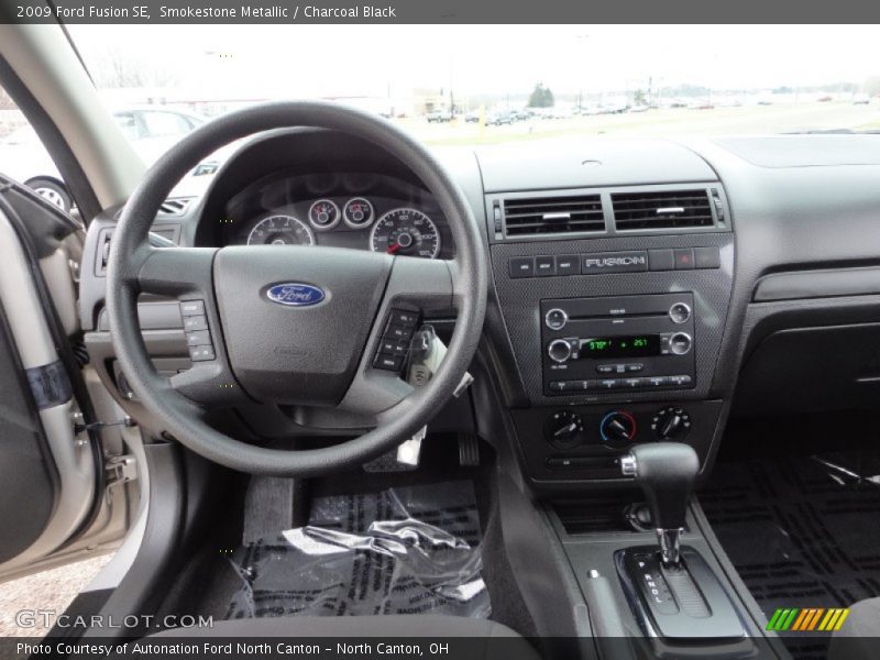 Smokestone Metallic / Charcoal Black 2009 Ford Fusion SE