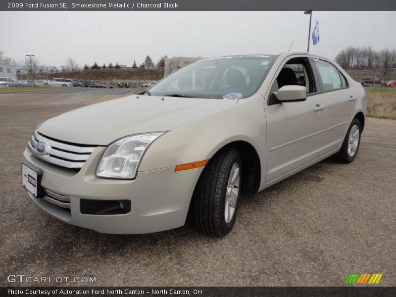 Smokestone Metallic / Charcoal Black 2009 Ford Fusion SE