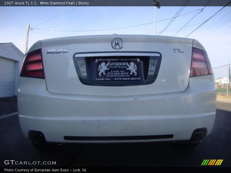 White Diamond Pearl / Ebony 2007 Acura TL 3.2