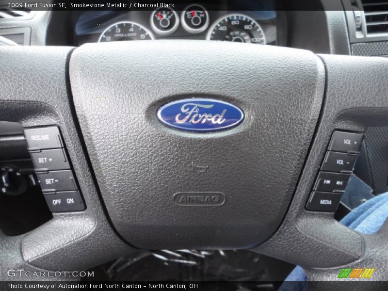 Smokestone Metallic / Charcoal Black 2009 Ford Fusion SE