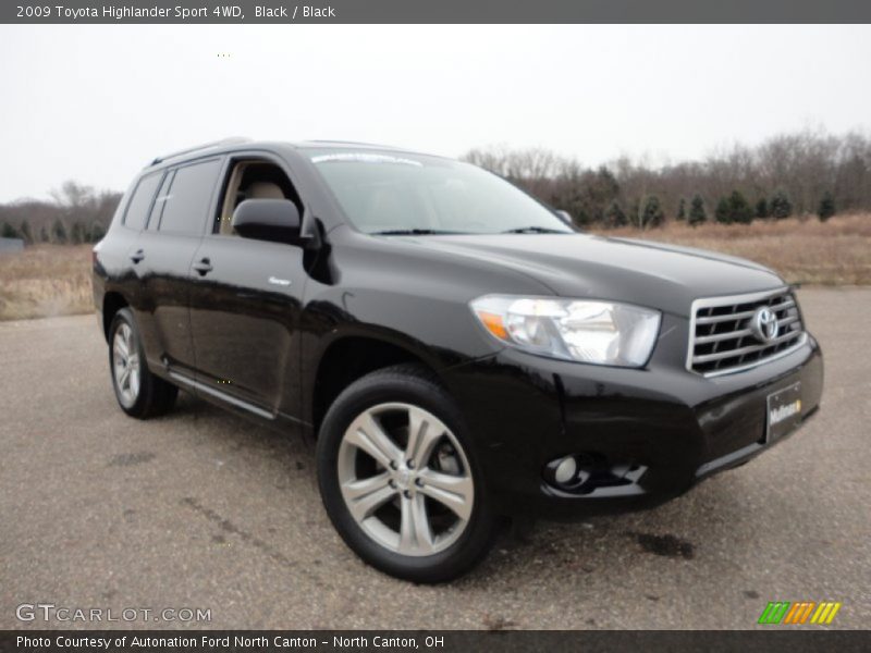 Black / Black 2009 Toyota Highlander Sport 4WD