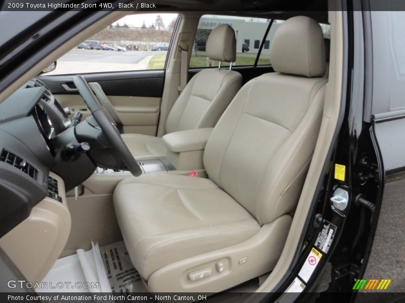 Black / Black 2009 Toyota Highlander Sport 4WD