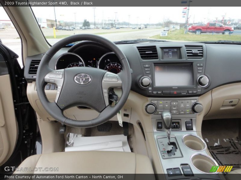 Black / Black 2009 Toyota Highlander Sport 4WD