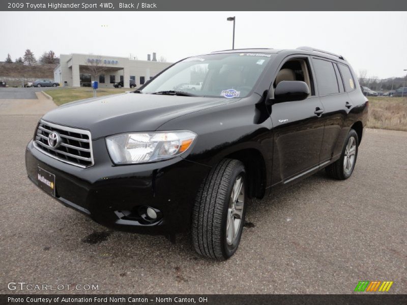 Black / Black 2009 Toyota Highlander Sport 4WD