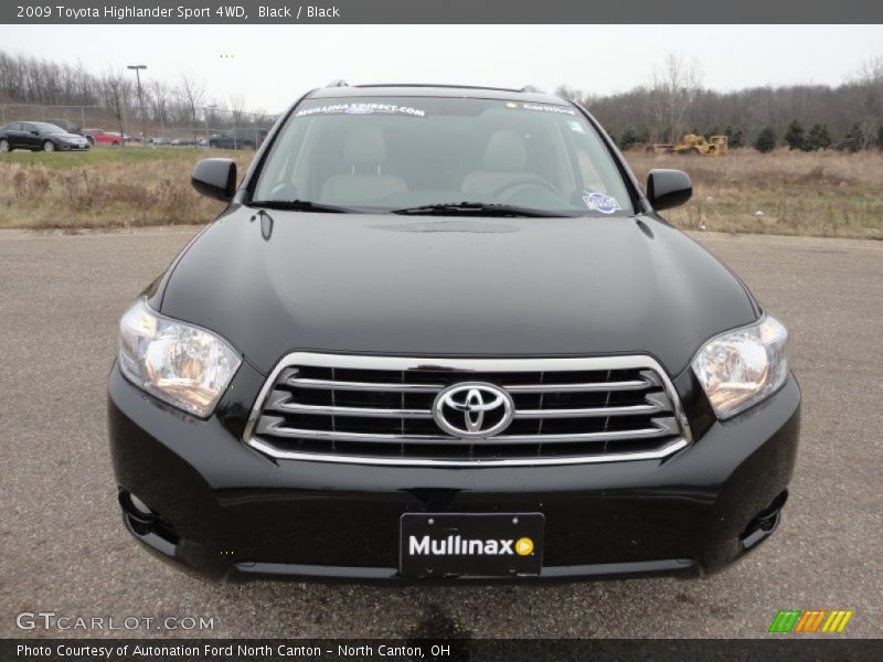 Black / Black 2009 Toyota Highlander Sport 4WD