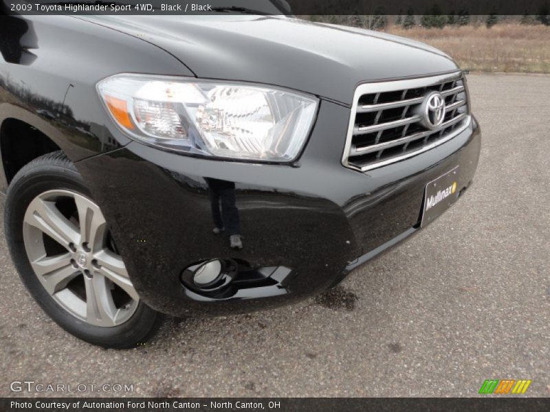 Black / Black 2009 Toyota Highlander Sport 4WD