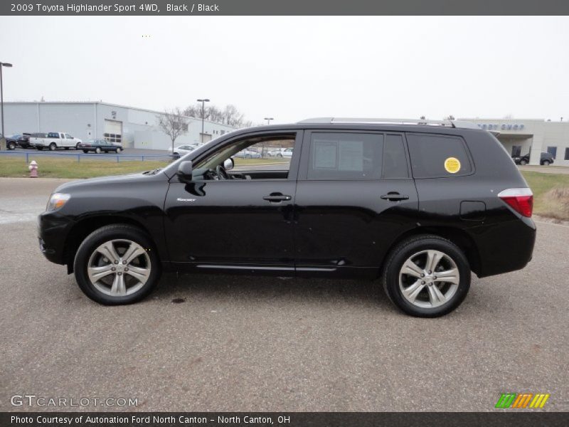 Black / Black 2009 Toyota Highlander Sport 4WD