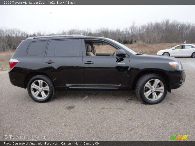 Black / Black 2009 Toyota Highlander Sport 4WD