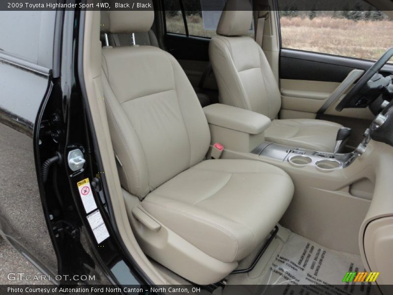 Black / Black 2009 Toyota Highlander Sport 4WD