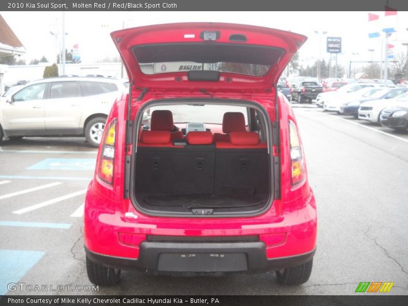 Molten Red / Red/Black Sport Cloth 2010 Kia Soul Sport