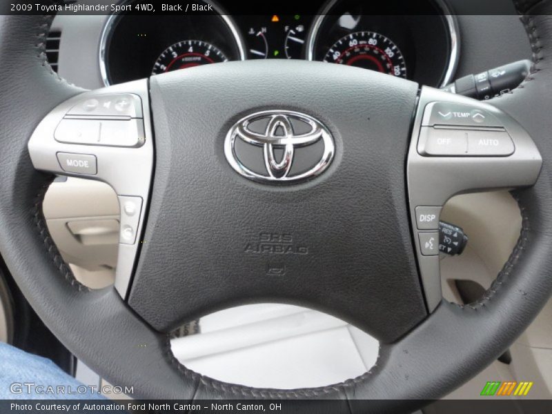 Black / Black 2009 Toyota Highlander Sport 4WD