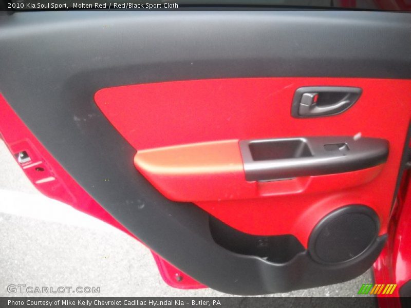 Molten Red / Red/Black Sport Cloth 2010 Kia Soul Sport