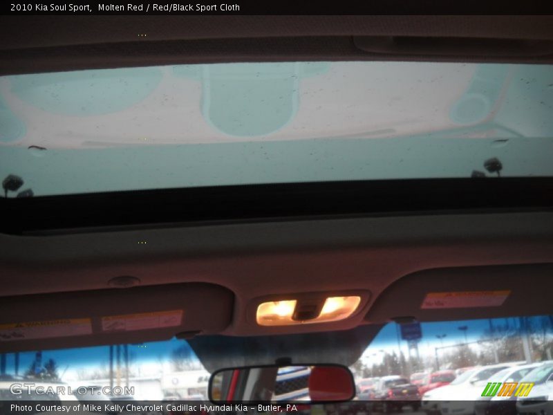 Molten Red / Red/Black Sport Cloth 2010 Kia Soul Sport
