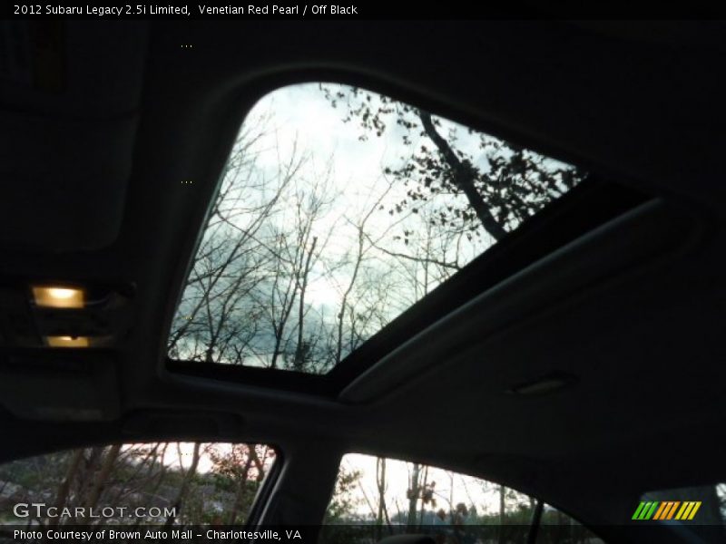 Venetian Red Pearl / Off Black 2012 Subaru Legacy 2.5i Limited