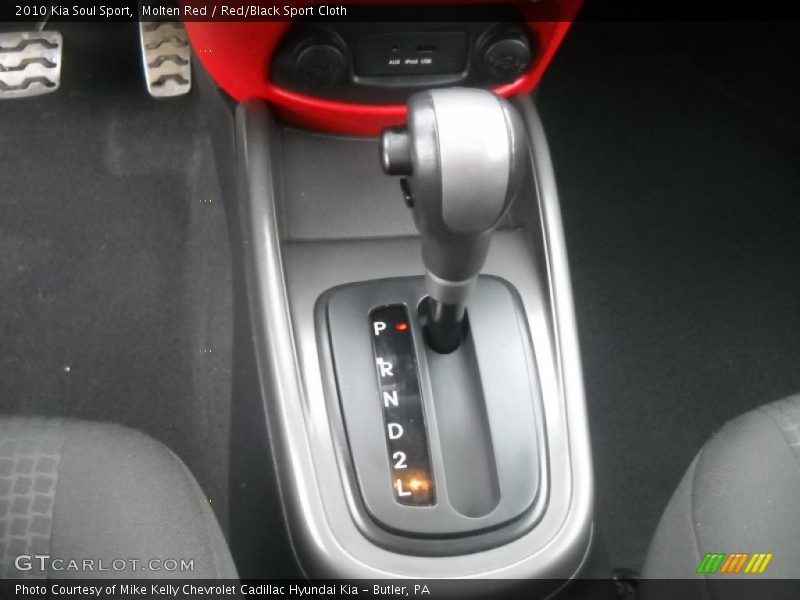 Molten Red / Red/Black Sport Cloth 2010 Kia Soul Sport