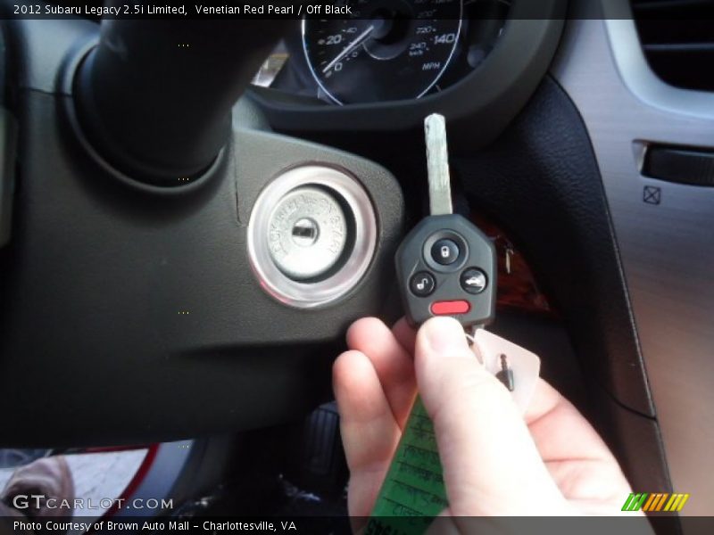 Keys of 2012 Legacy 2.5i Limited