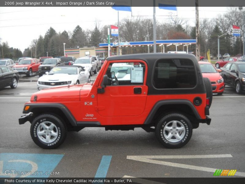 Impact Orange / Dark Slate Gray 2006 Jeep Wrangler X 4x4