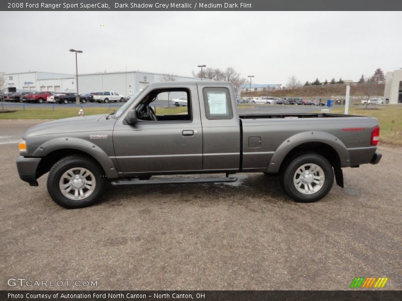 Dark Shadow Grey Metallic / Medium Dark Flint 2008 Ford Ranger Sport SuperCab