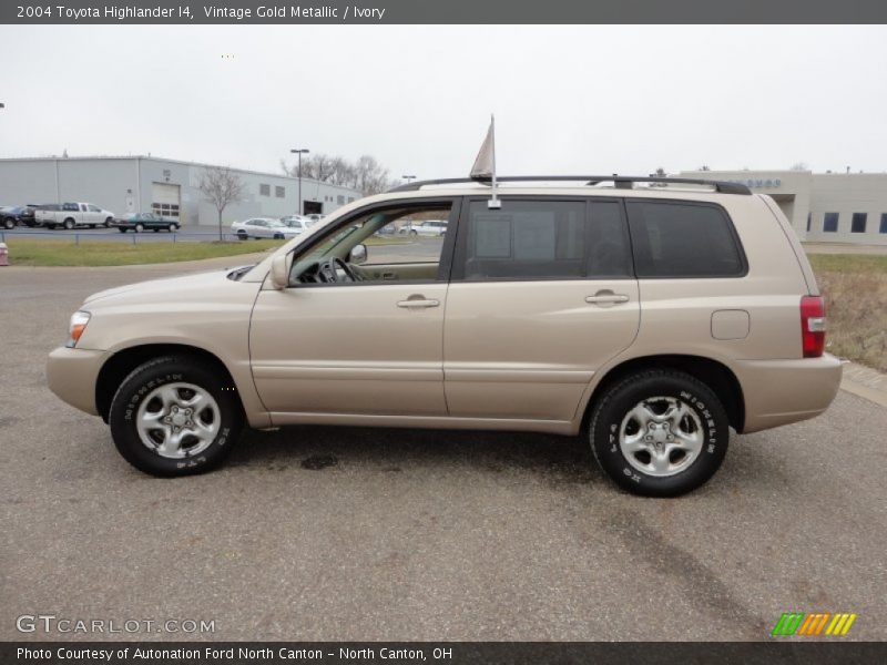 Vintage Gold Metallic / Ivory 2004 Toyota Highlander I4