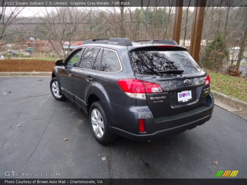 Graphite Gray Metallic / Off Black 2012 Subaru Outback 2.5i Limited