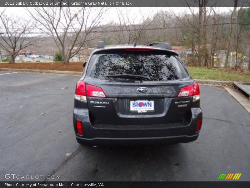 Graphite Gray Metallic / Off Black 2012 Subaru Outback 2.5i Limited