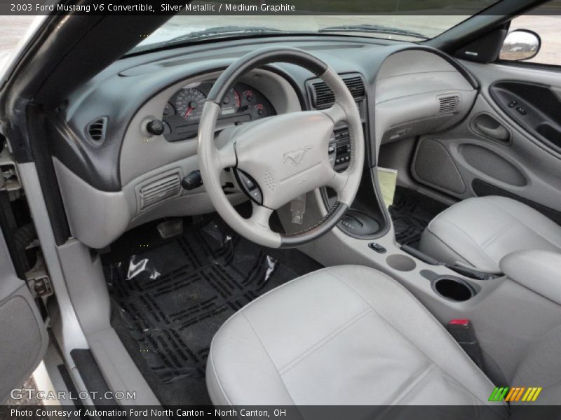Silver Metallic / Medium Graphite 2003 Ford Mustang V6 Convertible