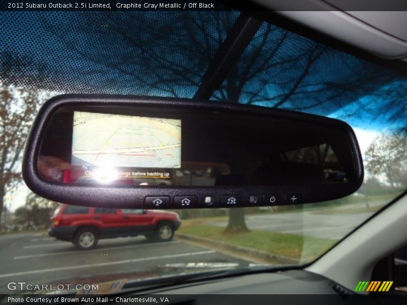 Back up camera in rearview mirror display - 2012 Subaru Outback 2.5i Limited