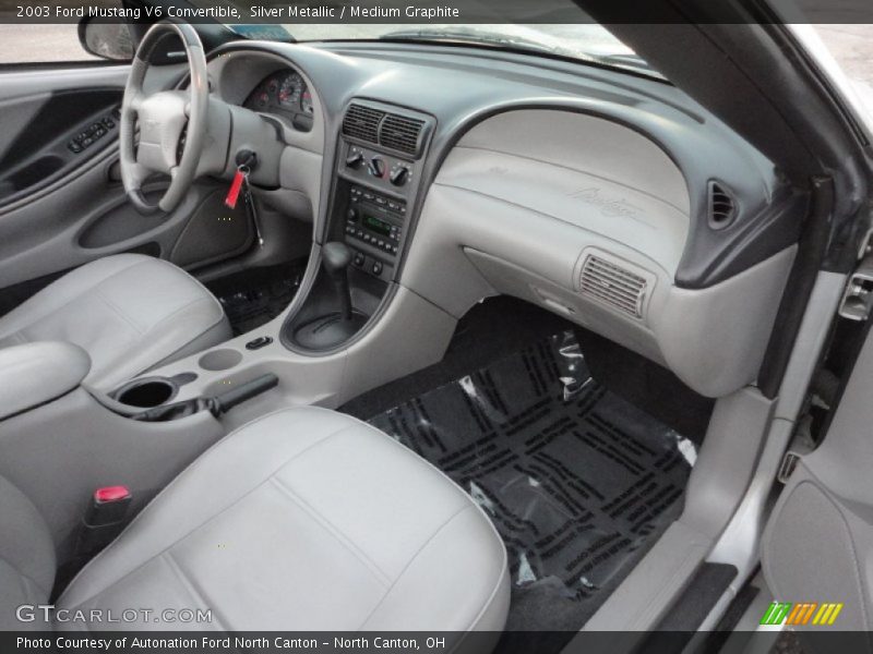 Silver Metallic / Medium Graphite 2003 Ford Mustang V6 Convertible