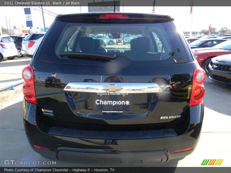 Black / Jet Black 2012 Chevrolet Equinox LS