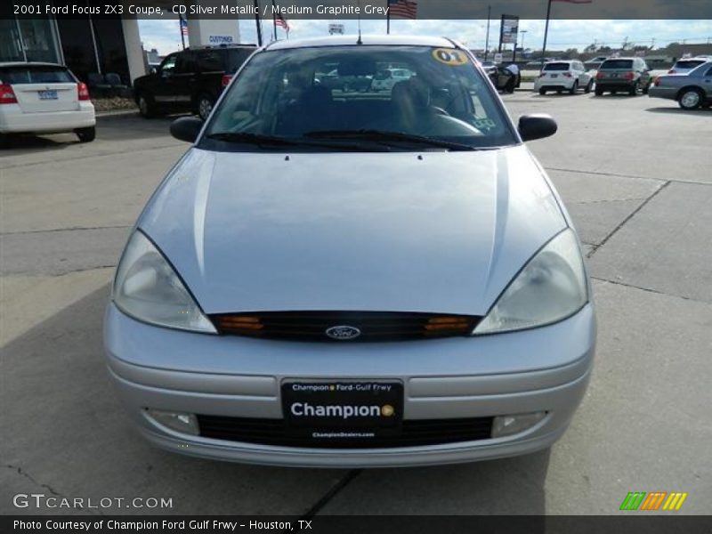 CD Silver Metallic / Medium Graphite Grey 2001 Ford Focus ZX3 Coupe