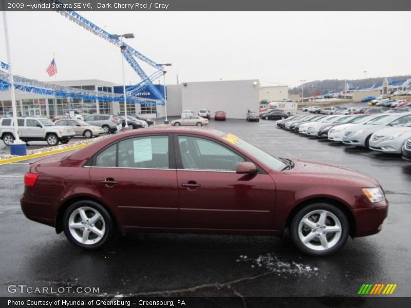Dark Cherry Red / Gray 2009 Hyundai Sonata SE V6