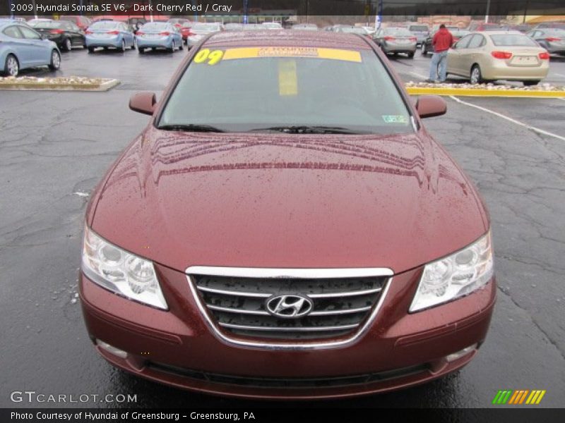 Dark Cherry Red / Gray 2009 Hyundai Sonata SE V6