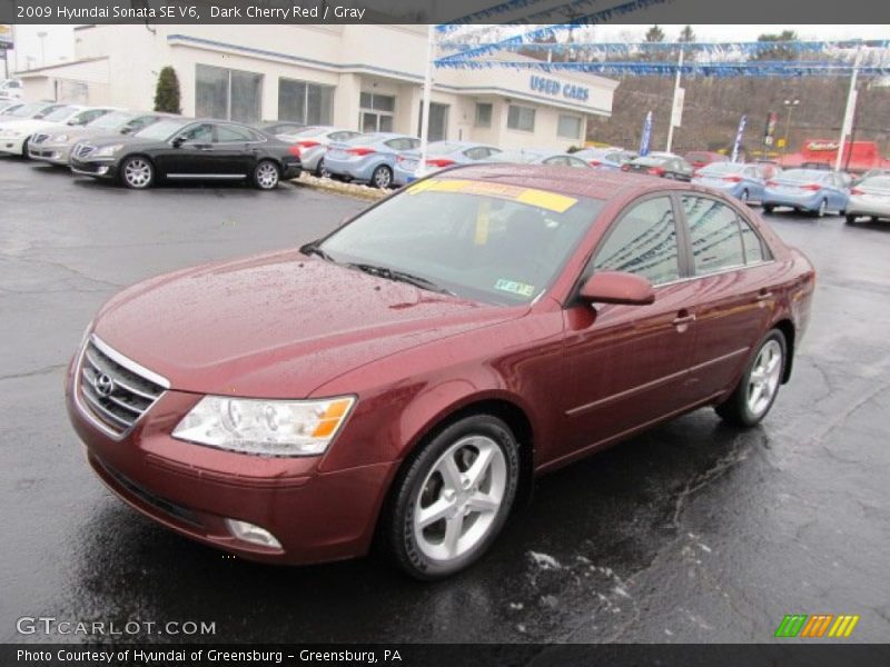 Dark Cherry Red / Gray 2009 Hyundai Sonata SE V6
