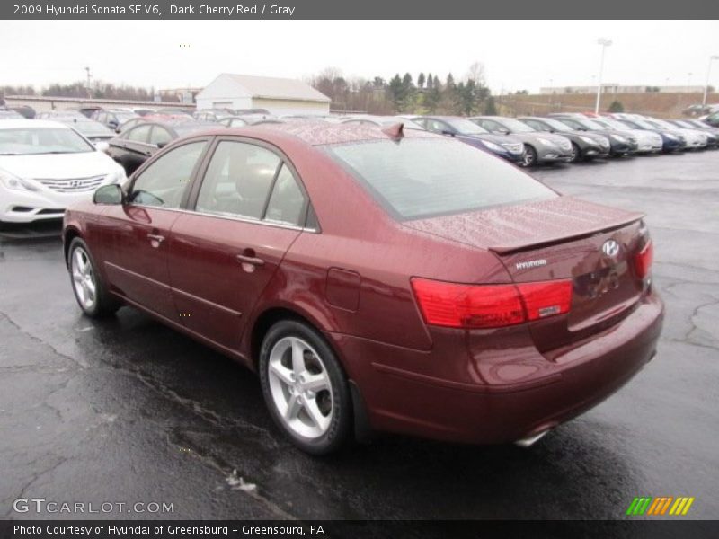 Dark Cherry Red / Gray 2009 Hyundai Sonata SE V6