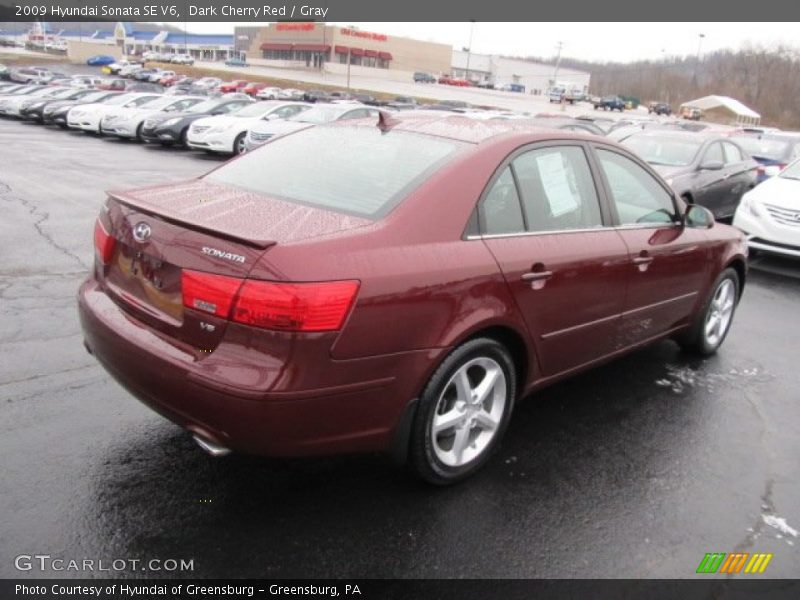 Dark Cherry Red / Gray 2009 Hyundai Sonata SE V6